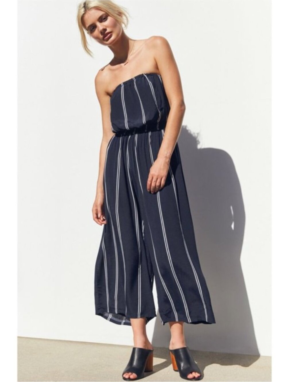 Silence + Noise Jackson Culotte Strapless Jumpsuit